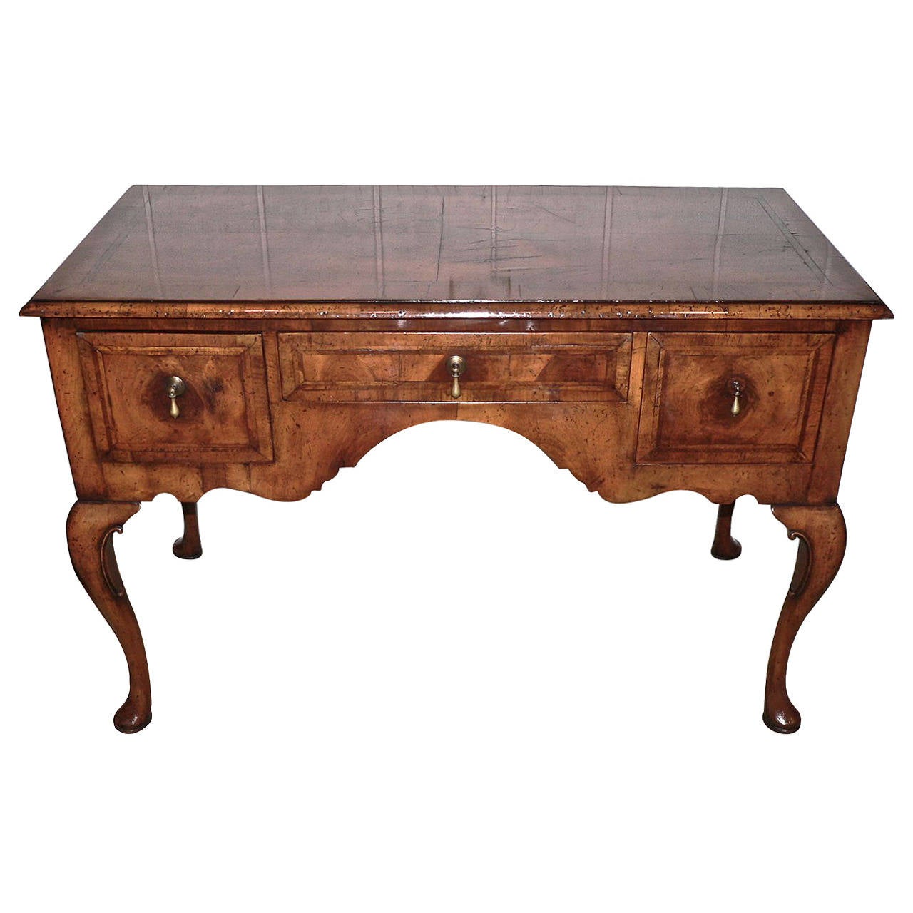 English Edwardian Walnut Dressing Table