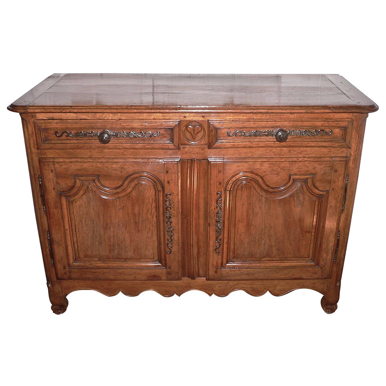 French Walnut and Applewood Buffet from Provence For Sale