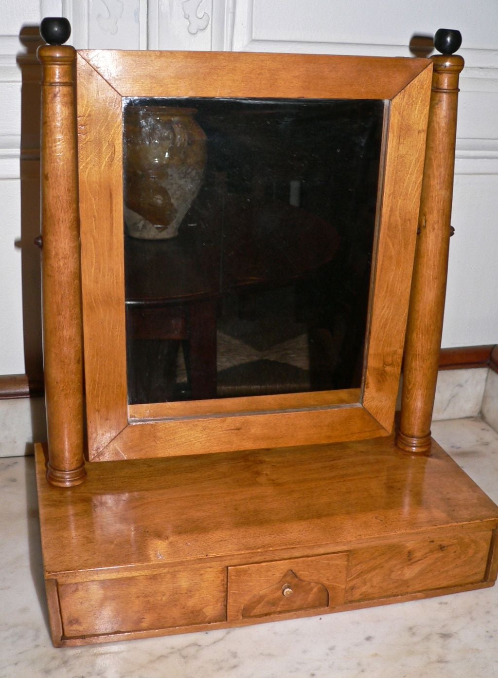 Small Swedish Biedermeier Shaving Mirror