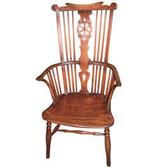 Antique English Comb Back Windsor Armchair