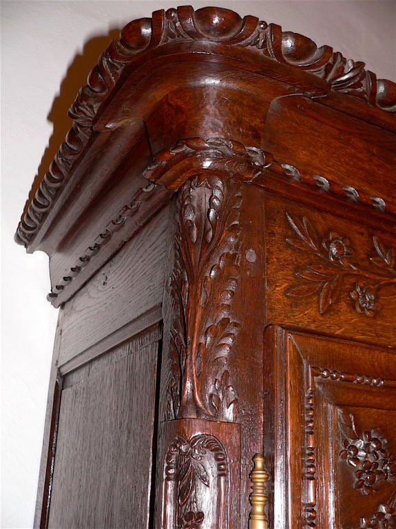 French Normandy Marriage Armoire For Sale 2