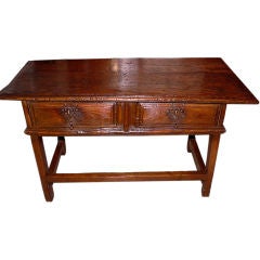 Spanish 18th Century Oak Console Table