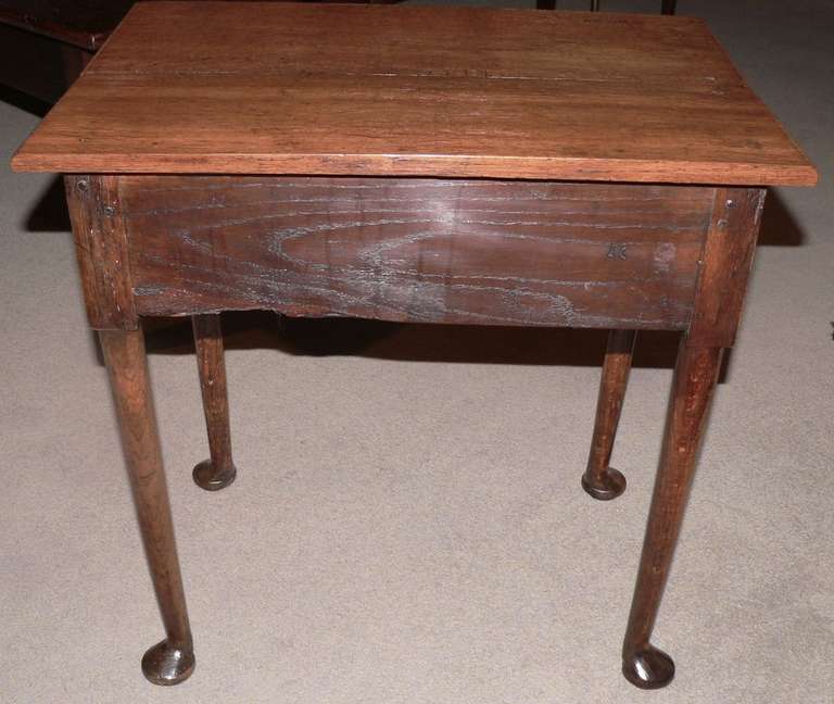 18th Century and Earlier English George II Oak  Side Table For Sale