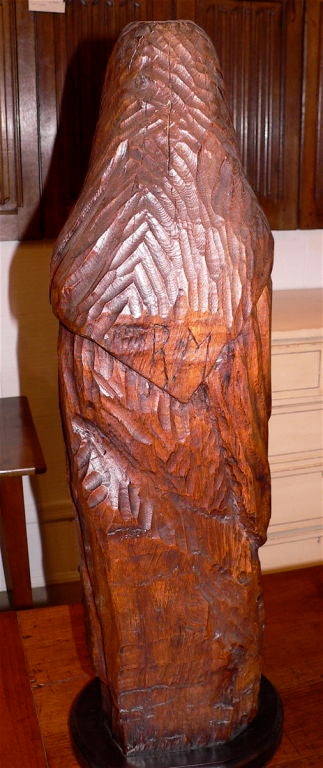 French Carved Oak Figure In Excellent Condition For Sale In Pasadena, CA