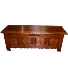 French Chestnut Coffer from Brittany