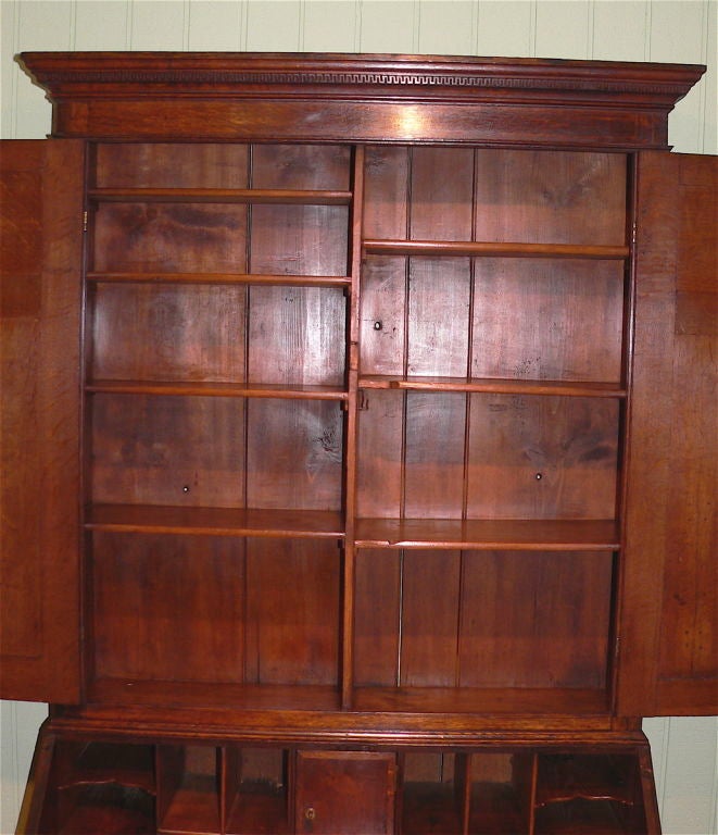English 18th Century Oak Bureau Bookcase 3