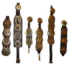 Set of Six English 19th Century Horse Brasses