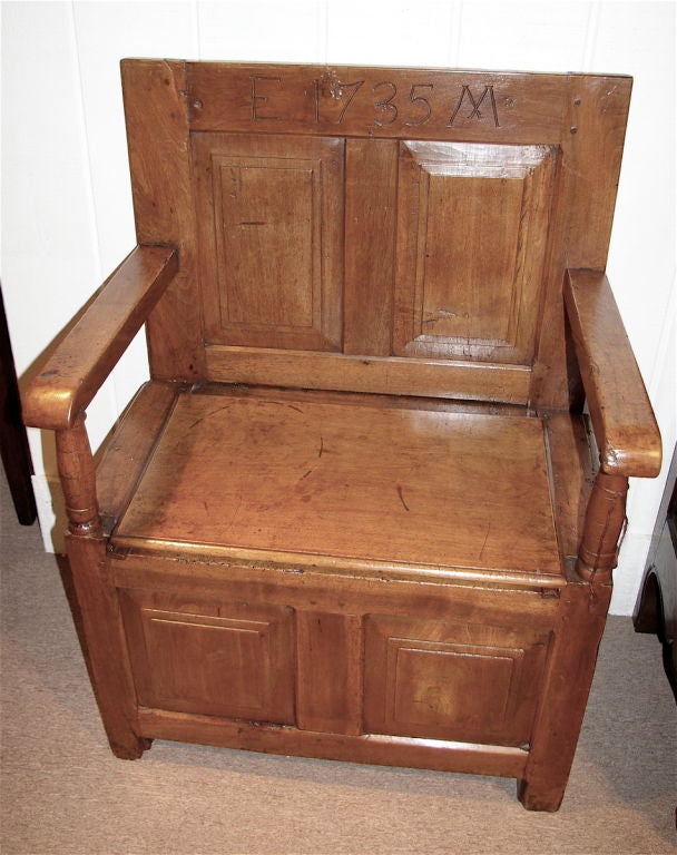 English 18th Century  Walnut Settle