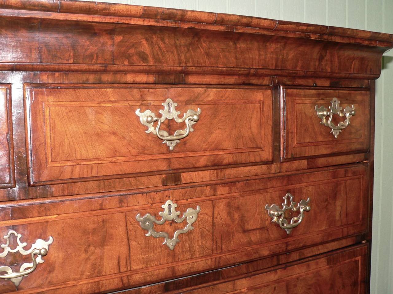 British English Geo. II Walnut Chest on Chest