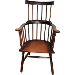 Antique English Comb Back Windsor Armchair