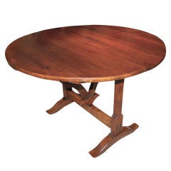 French 19th Century Walnut Wine Tasting Table