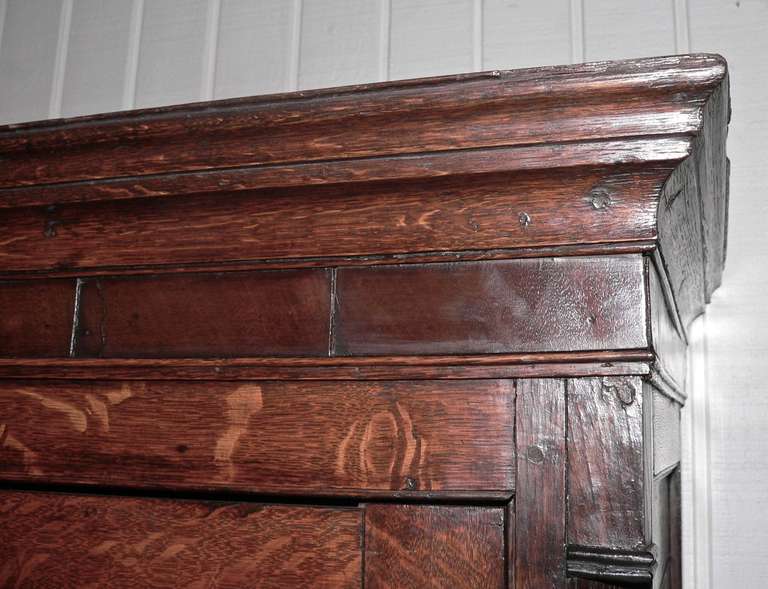 Welsh 19th Century Oak Press Cupboard For Sale 1