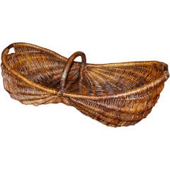 French Grape Gathering Basket from Burgundy