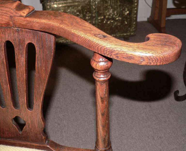 British English Oak 18th Century Corner Chair