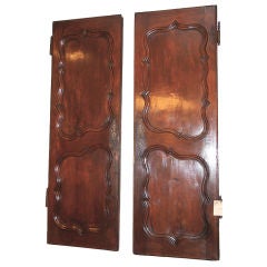 Pair of French Cherry Armoire Doors