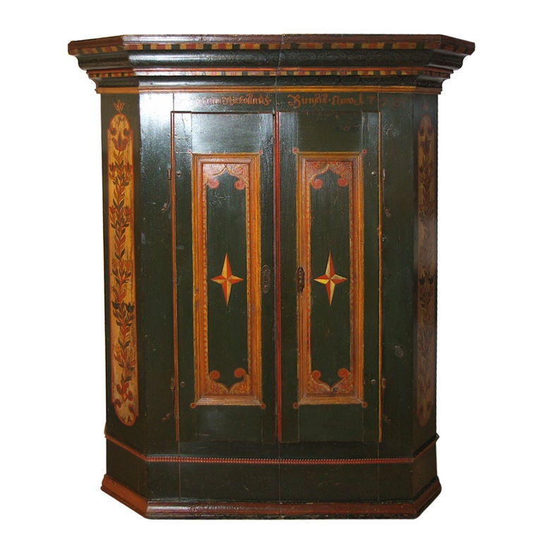 Bavarian Painted Armoire For Sale