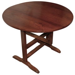 French Cherry Wine Tasting Table from Burgundy