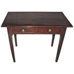 Antique English Early 19th Cent. Oak Side Table