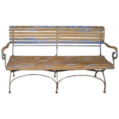 French Folding Garden Bench