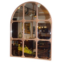 English Iron Factory Window Mirror