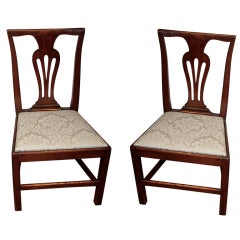 Pair of English George III Side Chairs