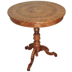 French Marquetry Gueridon Table