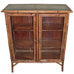 English Bamboo Vitrine