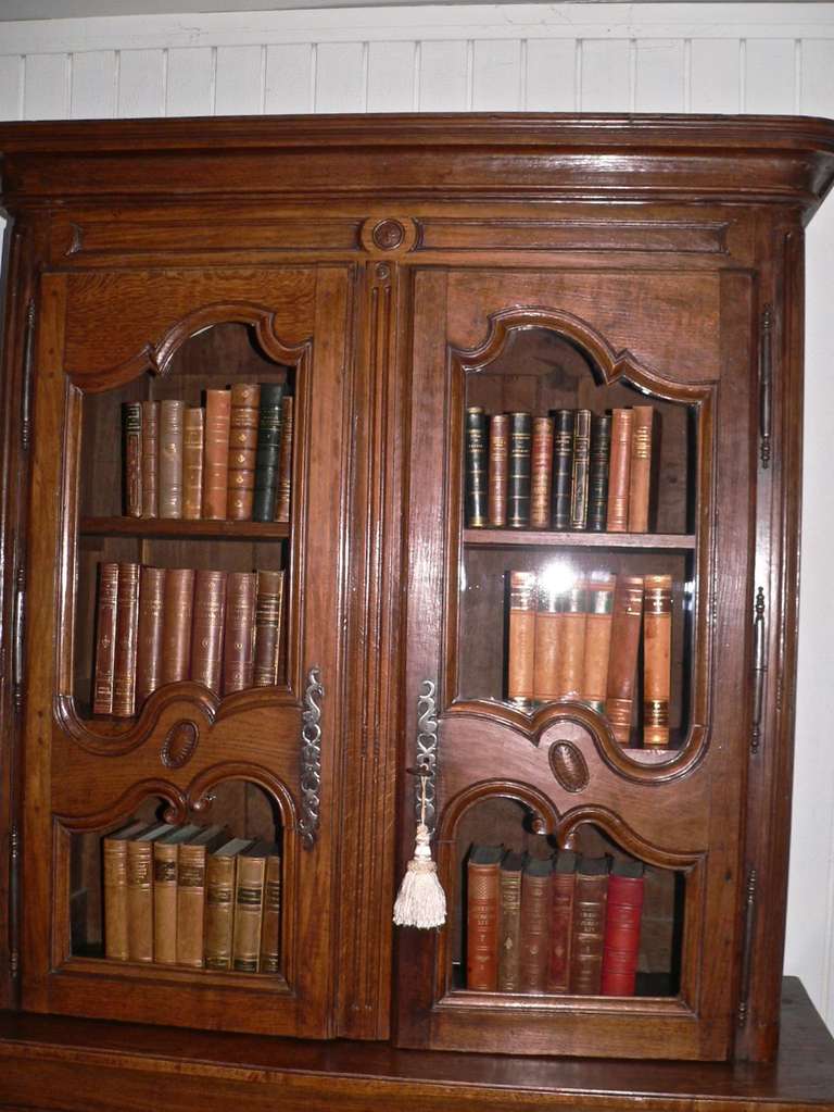 Country French 18th Century Oak Buffet a Deux Corps