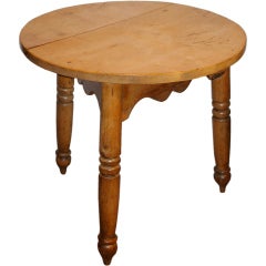 Antique Welsh Cricket Table in Pine with a Sycamore Top