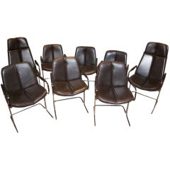 Set of 8 Pieff  1970's Dining Chairs