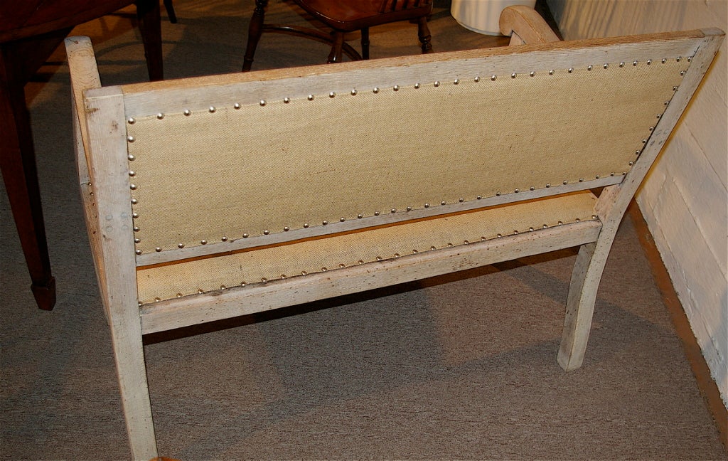 French 19th Century Bench in Bleached Oak 2