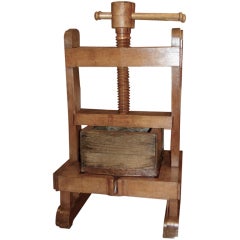 Antique French Fruit Press from Burgundy