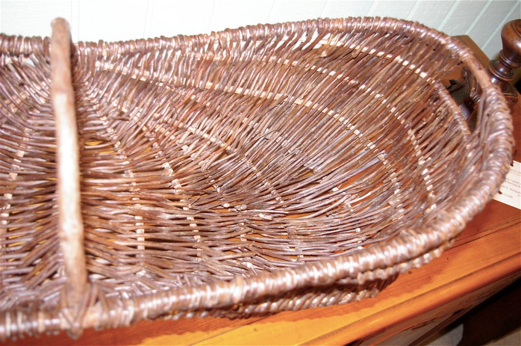 19th Century French Child's Grape Gathering Basket from Burgundy