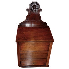 French Early 19th Century Salt Box in Oak