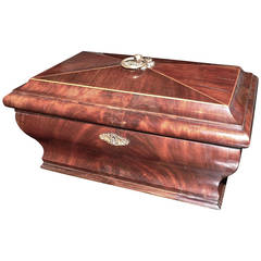 English Victorian Mahogany Jewelry Box