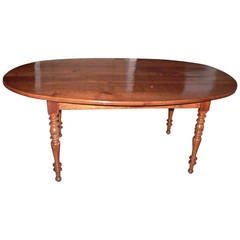 Antique French Cherry Farm Table from Normandy