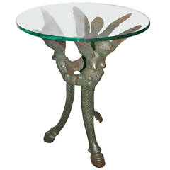 English Victorian Cast Iron Table