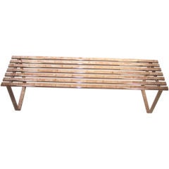 Chrome Slat Bench