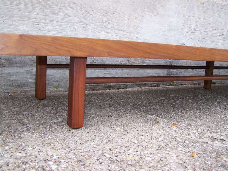 20th Century Long Low Walnut Table Designed by Milo Baughman for Thayer Coggin