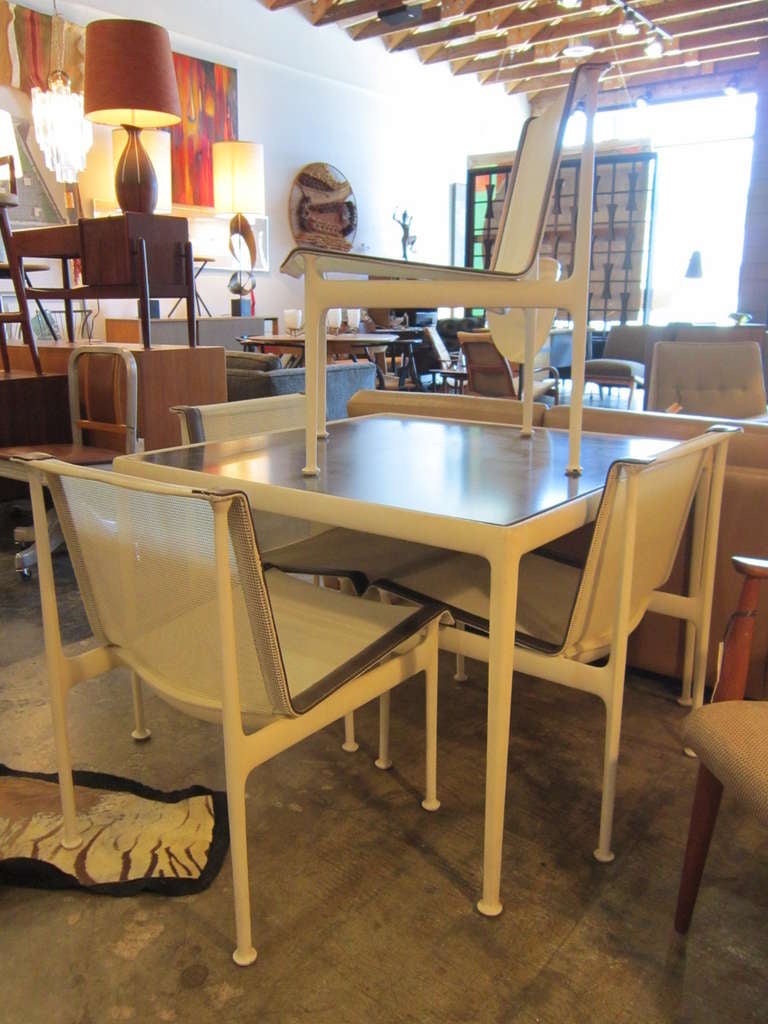 Richard Schultz for Knoll Dining Table and Four Chairs at 1stDibs