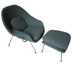 Womb chair and ottoman by Eero Saarinen for Knoll
