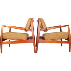 Teak Lounge Chairs Designed By Jens Risom