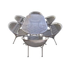Large outdoor dining set by Salterini