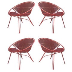 Vintage Set of four outdoor lounge chairs by Salterini