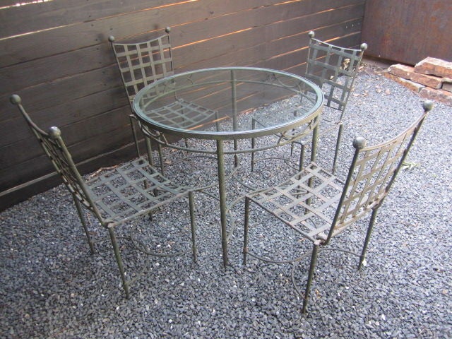 Outdoor dining set by Salterini