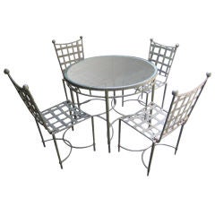 Outdoor dining set by Salterini
