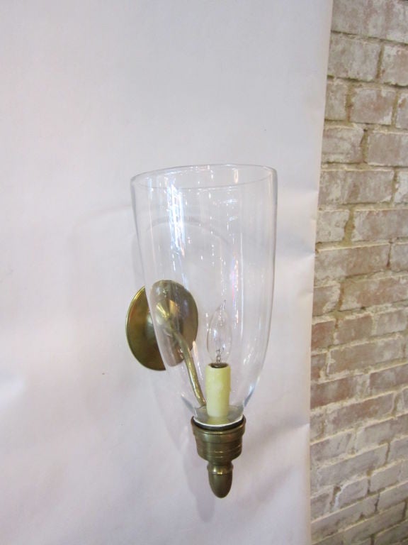 20th Century Electrified Brass Candle Sconce For Sale