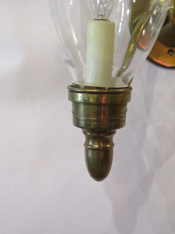 Electrified Brass Candle Sconce For Sale 1