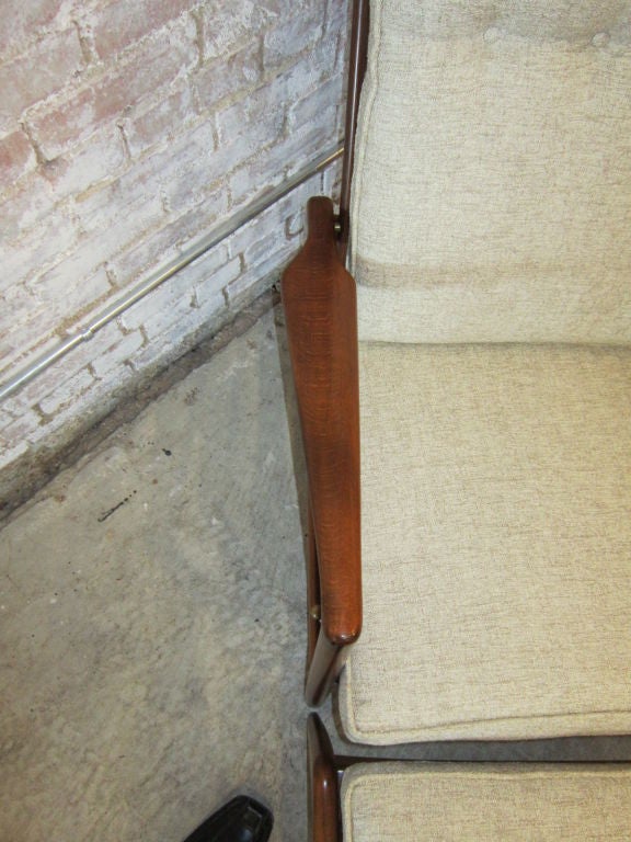 20th Century Danish Recliner and Ottoman Designed by Ib Kofod-Larsen