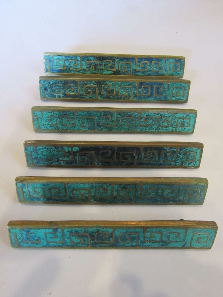 Set of six drawer pulls designed by Pepe Mendoza. If you have any questions about this item or about shipping, please contact dealer.